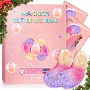 12 Pairs Of Tri-color Crystal Eye Patches With Collagen, Chamomile NEW